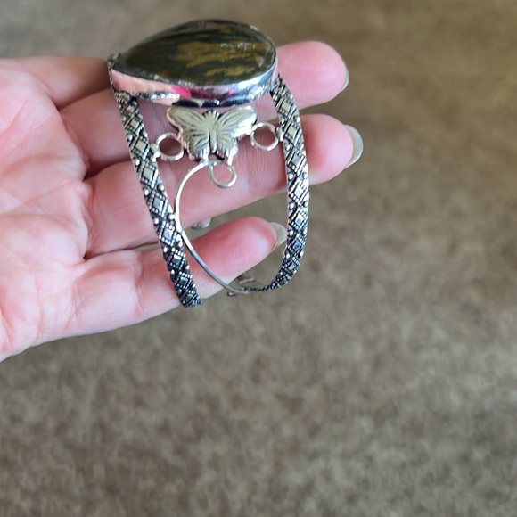 Ocean Jasper Gemstone Cuff - Picture 2 of 3